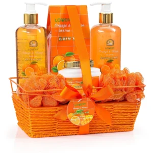 Orange Pack Of 7 Bath & Body Gift Set