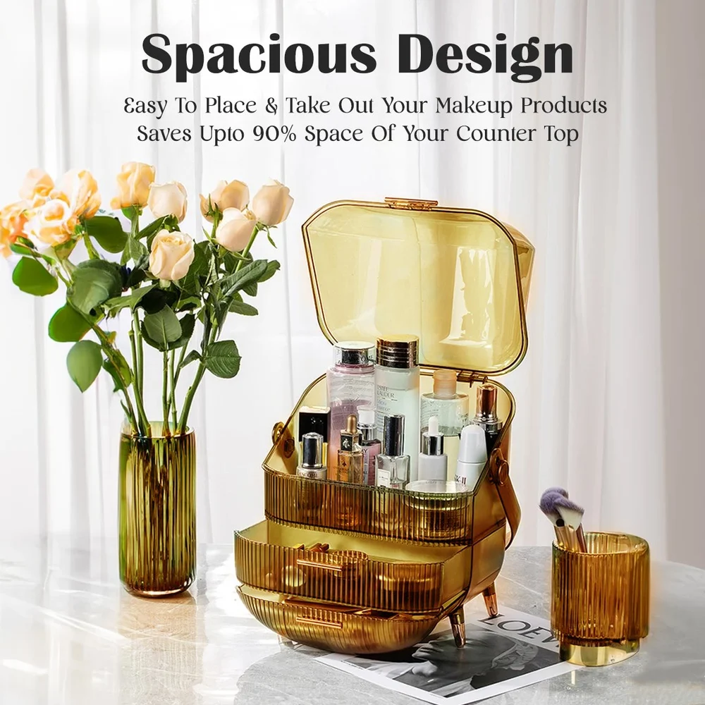 Aloxe Cute Makeup Cosmetic Organizer Box