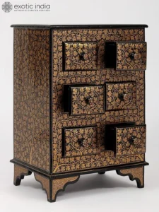 14" Hand-Painted Chest of Drawers | From Kashmir
