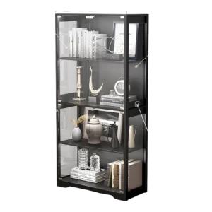 SB Design Square KONCEPT FURNITURE, Bebby model clear glass display cabinet.