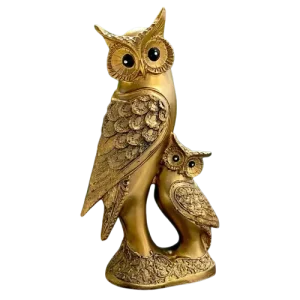 NEELAYA Owl Showpiece Premium Polyresin Figurine for Home Decor