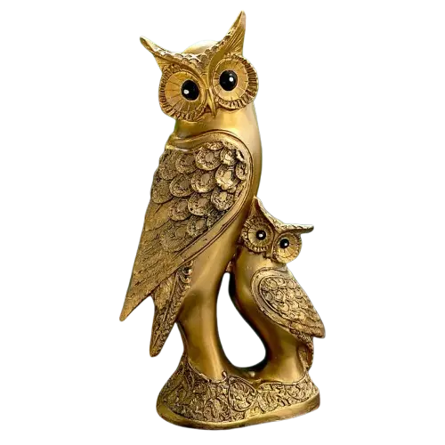 NEELAYA Owl Showpiece Premium Polyresin Figurine for Home Decor