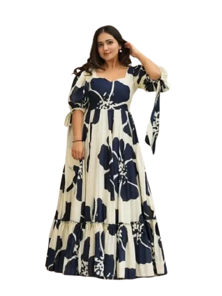 Women Fit and Flare Maxi/Full Length Dress